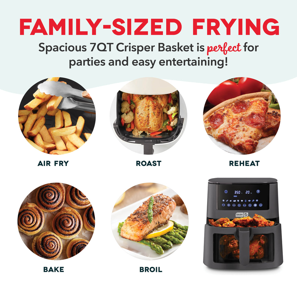 7qt Clear View Digital Air Fryer